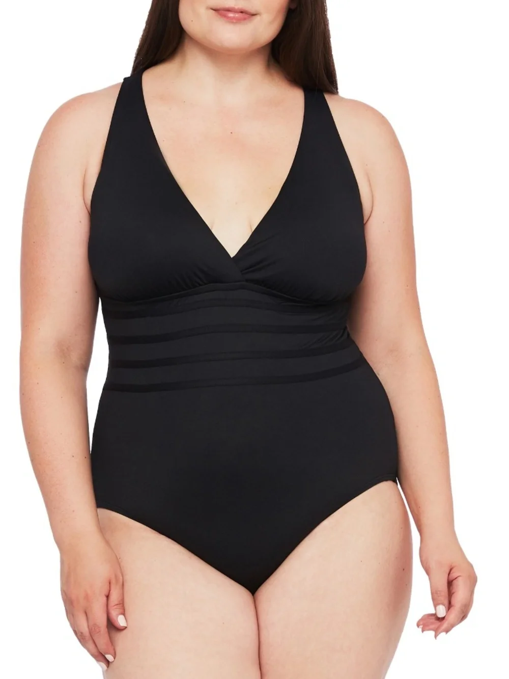 Women's La Blanca Cross-Back One Piece Swimsuit Black